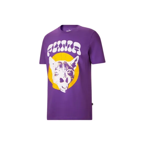 PUMA Royal Lilac Men's T-Shirts PUMA Королевский Лиловый Мужские Футболки