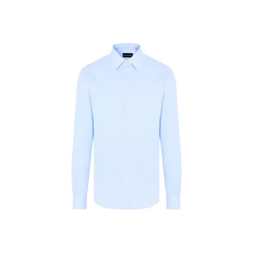 EMPORIO ARMANI Рубашка Мужская Светло-Синяя