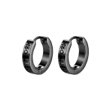 Серьги-кольца "Черный Винтаж Rune" [1 пара]