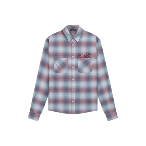 AMIRI Синий Красный и Многоцветный Мужские Рубашки