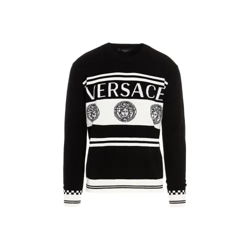 VERSACE Мужские черные свитеры