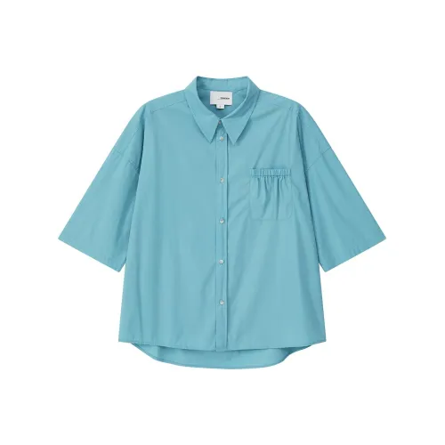 YOSHIYOYI Рубашка Унисекс Озерный Синий