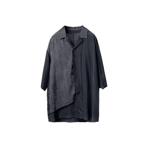 HUANXIANGZHE Рубашка Унисекс Черная