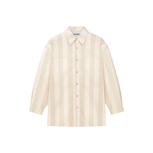 NANUSHKA Белая унисекс рубашка