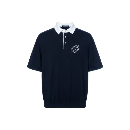 LOUIS VUITTON SS24 Поло Мужское Морской Синий