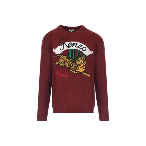 KENZO Камео Коричневый Красный Мужские Свитера