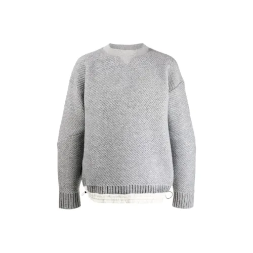 Свитеры для мужчин с совместным брендом Sacai серого цвета