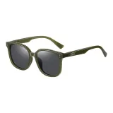 Зеленая оправа с серыми линзами