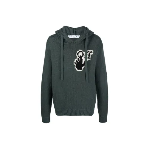 Off Белый FW21 Зеленый Мужские Свитера