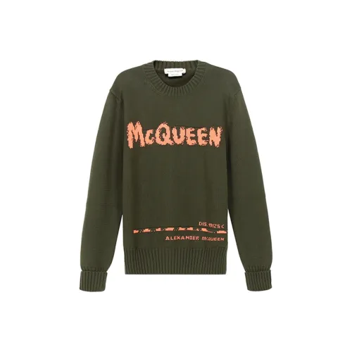 Alexander McQueen Армейский зеленый Мужские Свитера