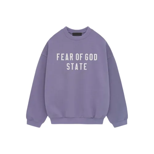 Fear Of God Essentials Heavy Fleece Свитшот Crewneck Мужской Orchid Purple Lavender