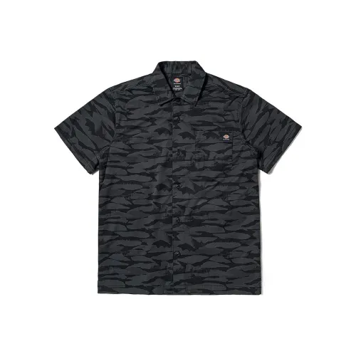 Dickies Черный Камуфляж Мужские Рубашки