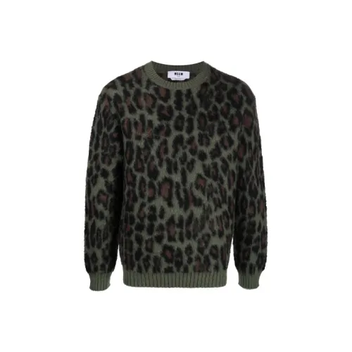 MSGM Зеленые Мужские Свитера
