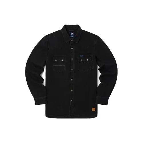 Мужская рубашка Lee co-branded, черного цвета