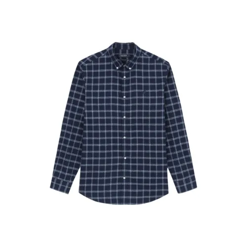 TREK TRAVEL Blue Men's Shirts TREK TRAVEL Синий Мужские Рубашки