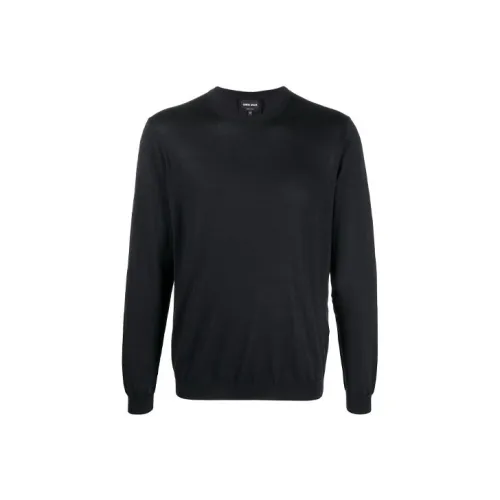 GIORGIO ARMANI Черные Мужские Свитера
