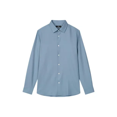 TREK TRAVEL Blue Men's Shirts TREK TRAVEL Синий Мужские Рубашки