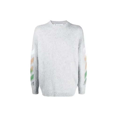 Off Белый SS21 Серый Мужские Свитера