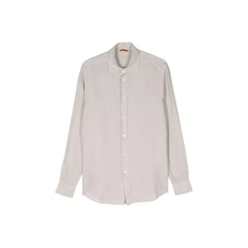 Barena Светло-янтарный Мужские Рубашки