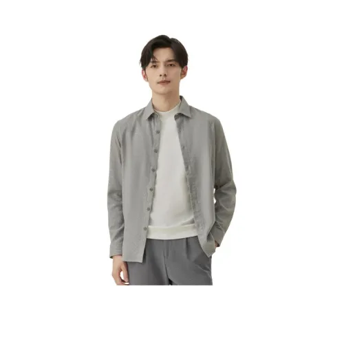 ZIOZIA Серые Мужские Рубашки