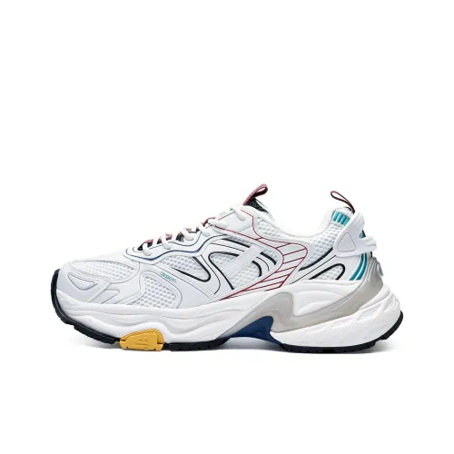 KAPPA Wind Chaser 2 Спина до Спины Противоскользящий Устойчивый к Износу Низкий Топ Толстая Подошва Кроссовки Унисекс Классический Белый