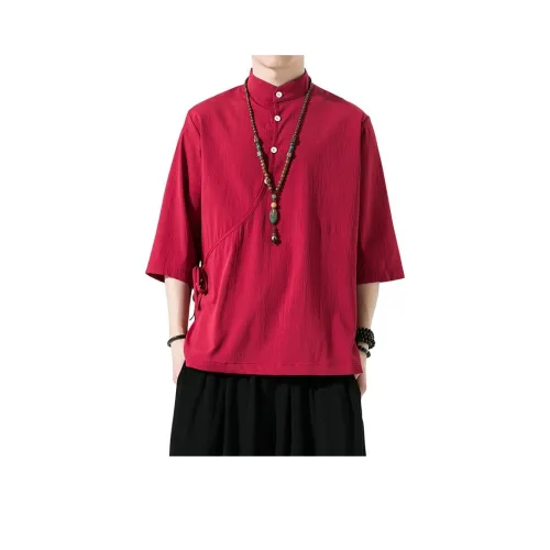 KEIRANDUN Красный Унисекс Рубашки
