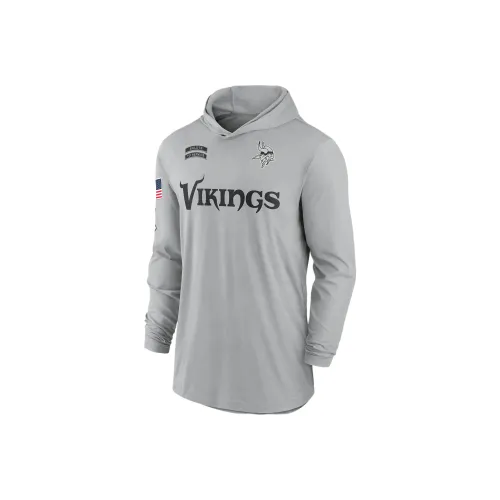 nike Dri FitNFL Minnesota Vikings Salute To Service Edge Талисман LOCKUP Толстовка Мужской Серый