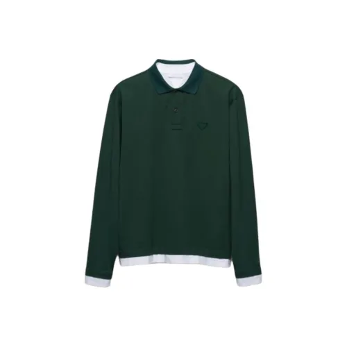 PRADA Поло Мужское Пихта Зеленый