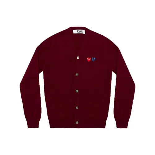 CDG Play Свитер Мужской Бордовый Красный