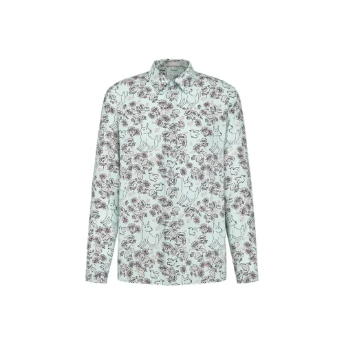 DIOR SS25 Летняя коллекция мужская одежда рубашка мужская зеленая