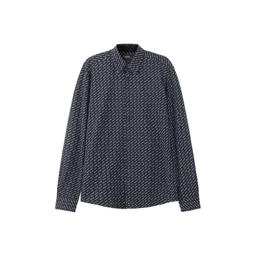 Hugo Boss SS25 Рубашка Slim Fit Мужская Night Blue