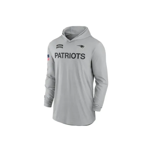 nike Dri FitNFL New England Patriots Salute To Service Edge Талисман LOCKUP Толстовка Мужской Серый