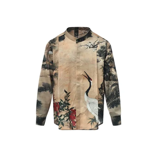 Весна Длинный рукав Рубашка Унисекс Многоцветная