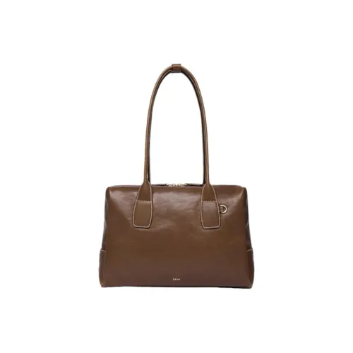 ZESH Растительное дубление Корова Кожа Бостон Сумка Сумка через плечо Большая Женская Коричневый Черный Текстурированный Черный