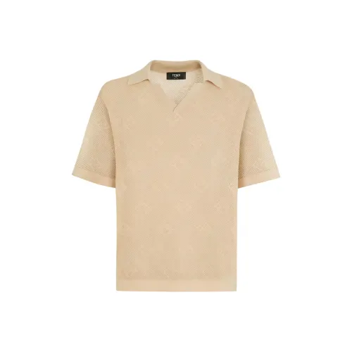 FENDI SS24 Поло Мужское Бежевое