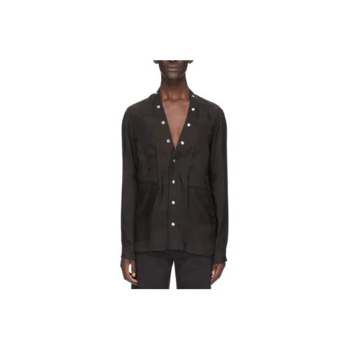 RICK OWENS RO SS24 Рубашка Мужская Черная