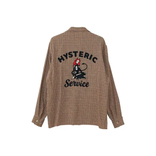 HYSTERIC GLAMOUR Коричневый Мужские Рубашки