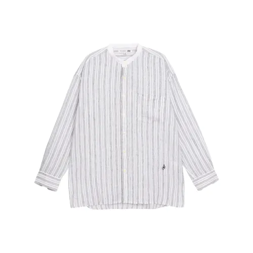 UNIQLO Серый Белый Унисекс Рубашки