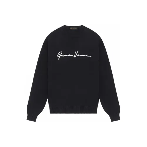 VERSACE Мужские черные свитеры