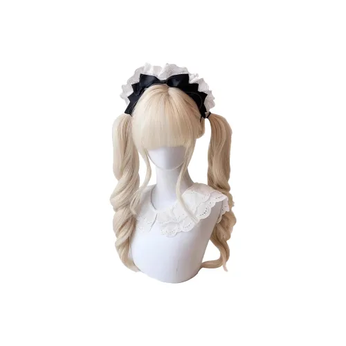 YOSEE Пудинговый Sweetheart Full Wig для женских Лолита белый золотой два хвостика