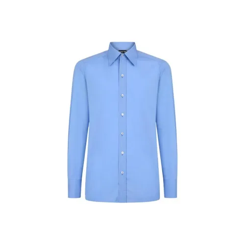 TOM FORD Blue Men's Shirts TOM FORD Синий Мужские Рубашки