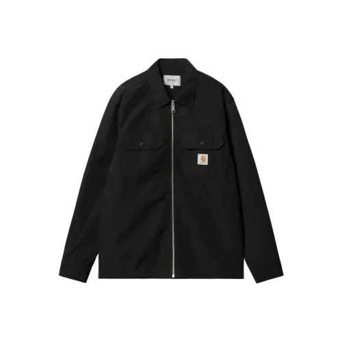 Carhartt WIP FW23 Технология Zip Рубашка Мужская Черная
