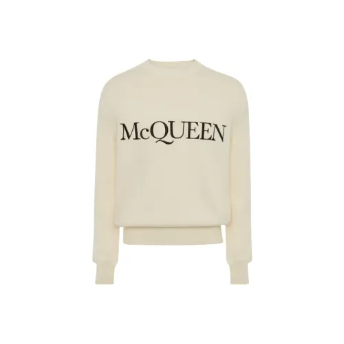 Alexander McQueen Сливочный Мужской Свитеры