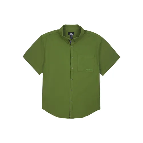 Конверс Масляный Зеленый Мужские Рубашки