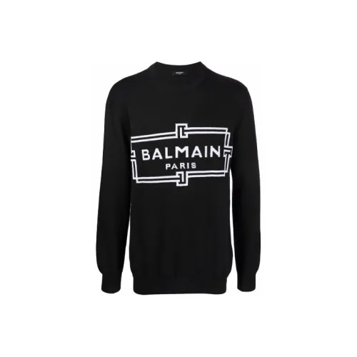 BALMAIN Черные Мужские Свитера