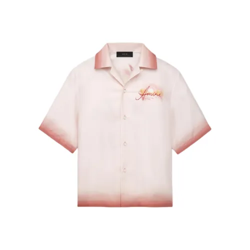 AMIRI FW24 Рубашка Мужская Розовая Вода