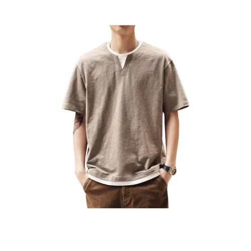 GELANLU Летняя футболка свободный крой унисекс