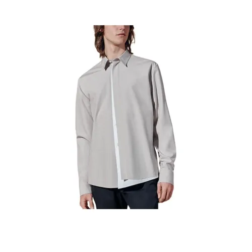 HERMES SS24 Рубашка Мужская Mist Белый