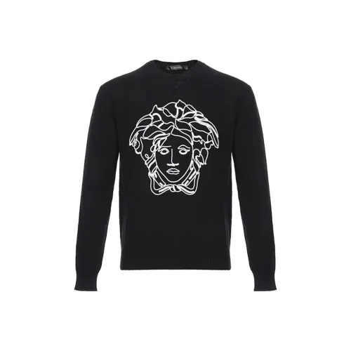 VERSACE Мужские черные свитеры