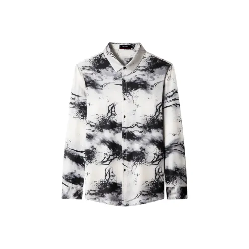 PIERRE CARDIN Рубашка Мужская Черная Белая